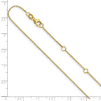 14k 1.1mm D/C Square Cable 2in+2in Adjustable Chain