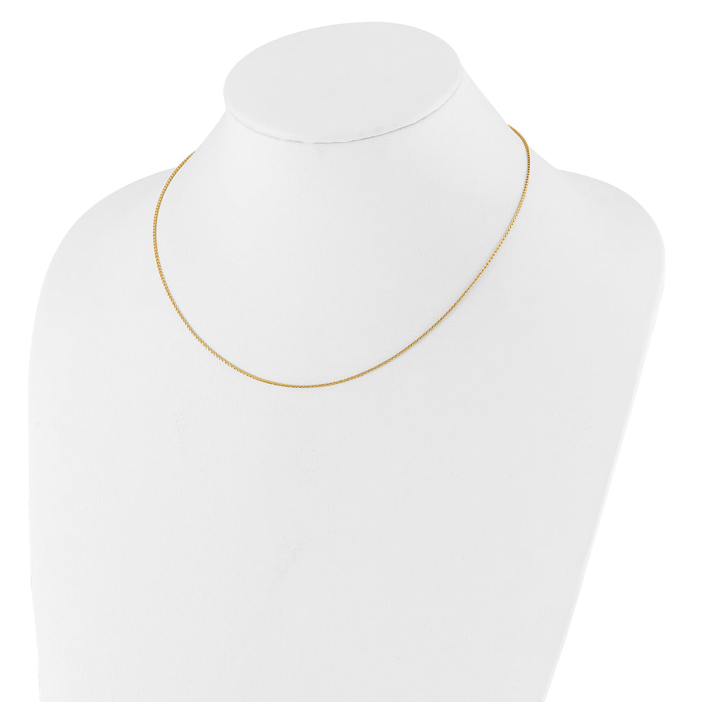 14K 1mm D/C Open Franco 1in+1in Adjustable Chain