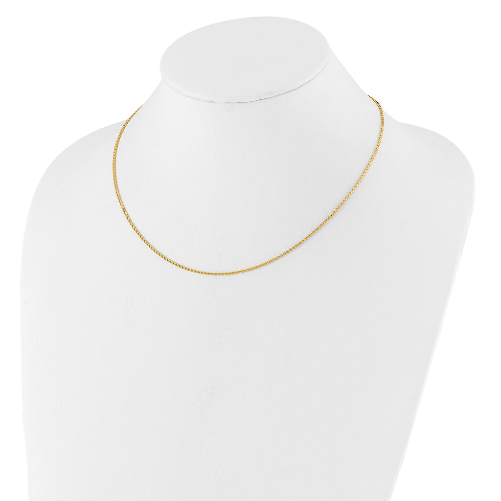14K 1.4mm D/C Open Franco 1in+1in Adjustable Chain