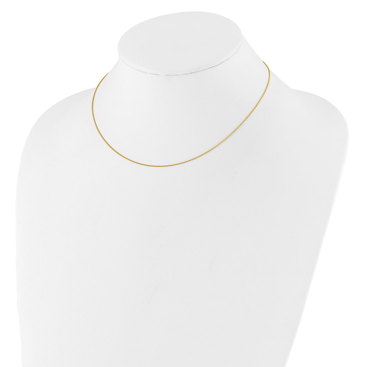 14K .8mm Baby Spiga 1in+1in Adjustable Chain