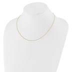 14K .8mm Baby Spiga 1in+1in Adjustable Chain