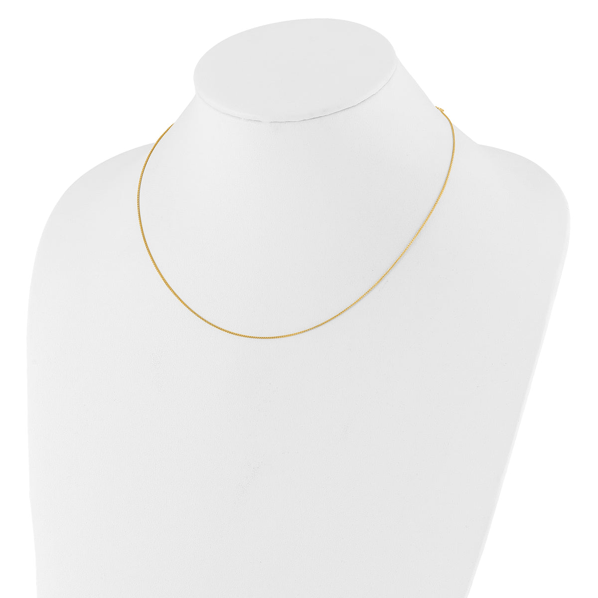 14K .8mm Baby Spiga 1in+1in Adjustable Chain