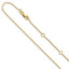 14K .8mm Baby Spiga 1in+1in Adjustable Chain