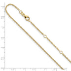 14k 1.5mm D/C Loose Rope 1in+1in Adjustable Chain