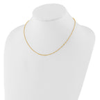 14K 1.5mm Singapore 1in+1in Adjustable Chain