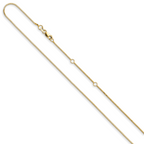 14K .95mm Box 2in+2in Adjustable Chain