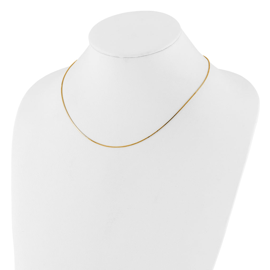 14K .95mm Box 2in+2in Adjustable Chain