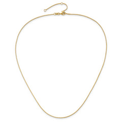 14K .95mm Box 2in+2in Adjustable Chain