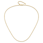 14K Adjustable 1mm Quadra Wheat Chain
