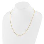 14K Adjustable 1mm Quadra Wheat Chain