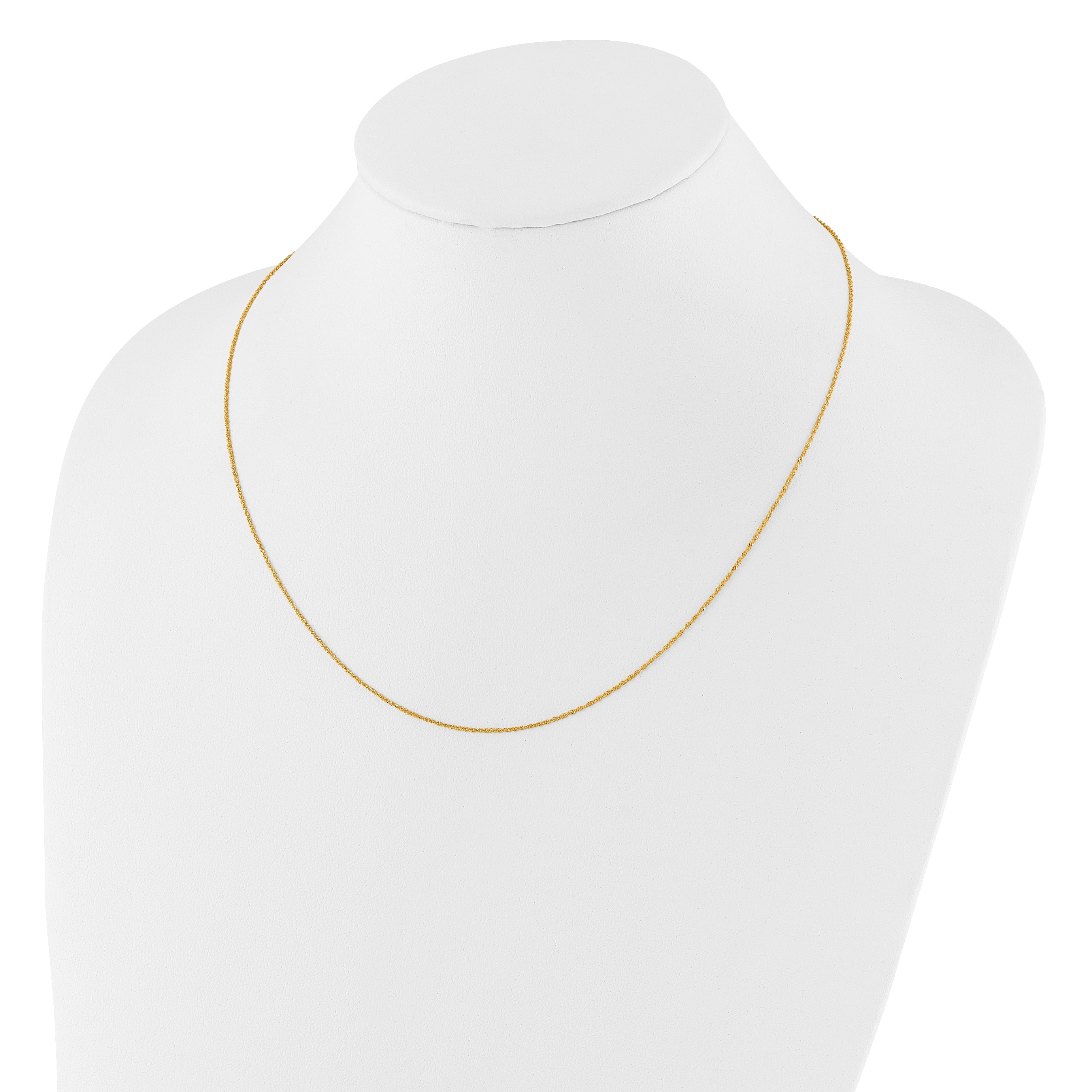 14K Adjustable .95mm Sparkle Singapore Chain