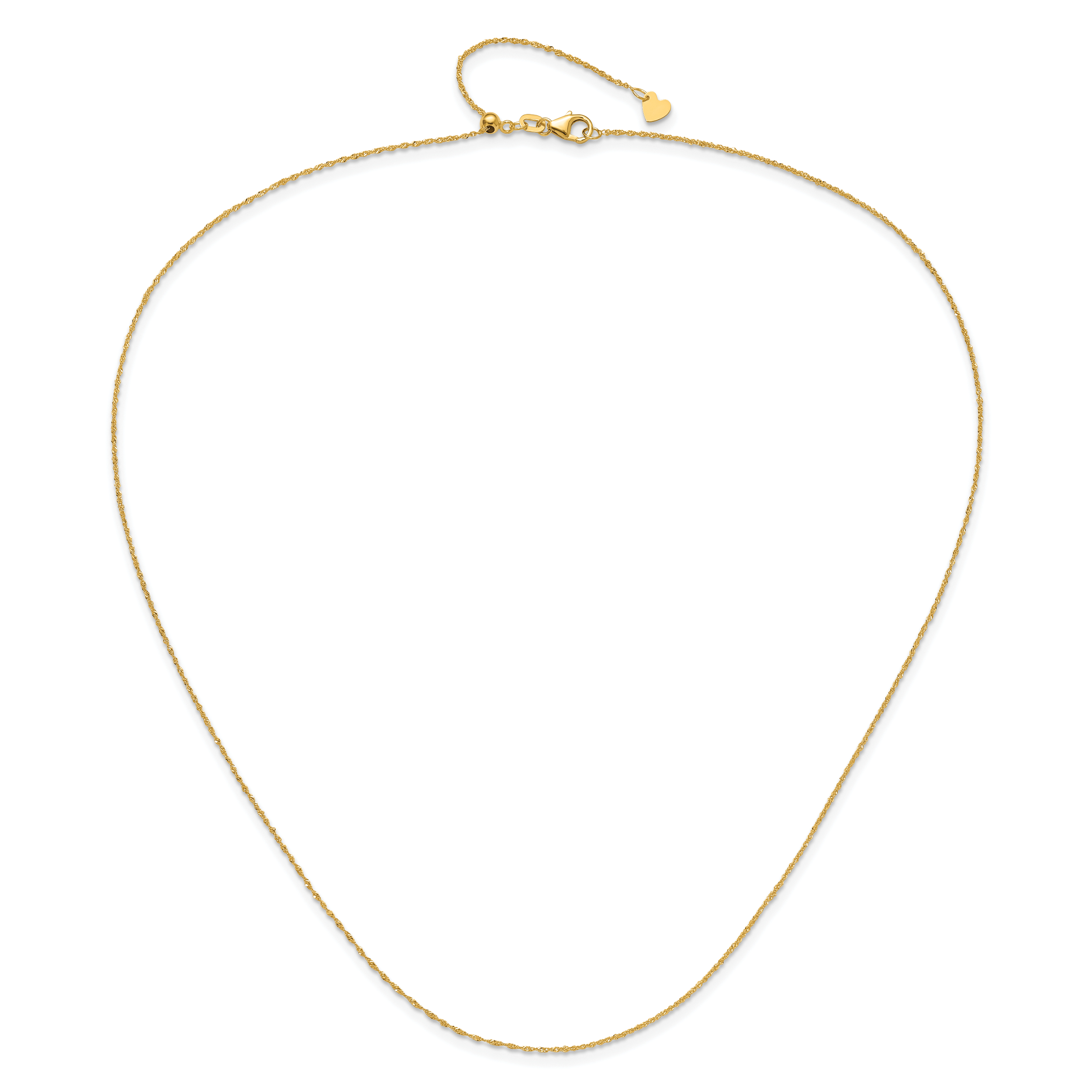14K Adjustable .95mm Sparkle Singapore Chain