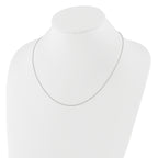 14K White Gold Adjustable .95mm Sparkle Singapore Chain