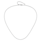 14K White Gold Adjustable .95mm Sparkle Singapore Chain