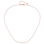 14K Rose Gold Adjustable  1mm D/C Cable Chain