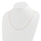 14K Rose Gold Adjustable .85mm Wheat Chain