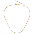 14 Karat Adjustable 1.35mm  Round Box Chain - View 3