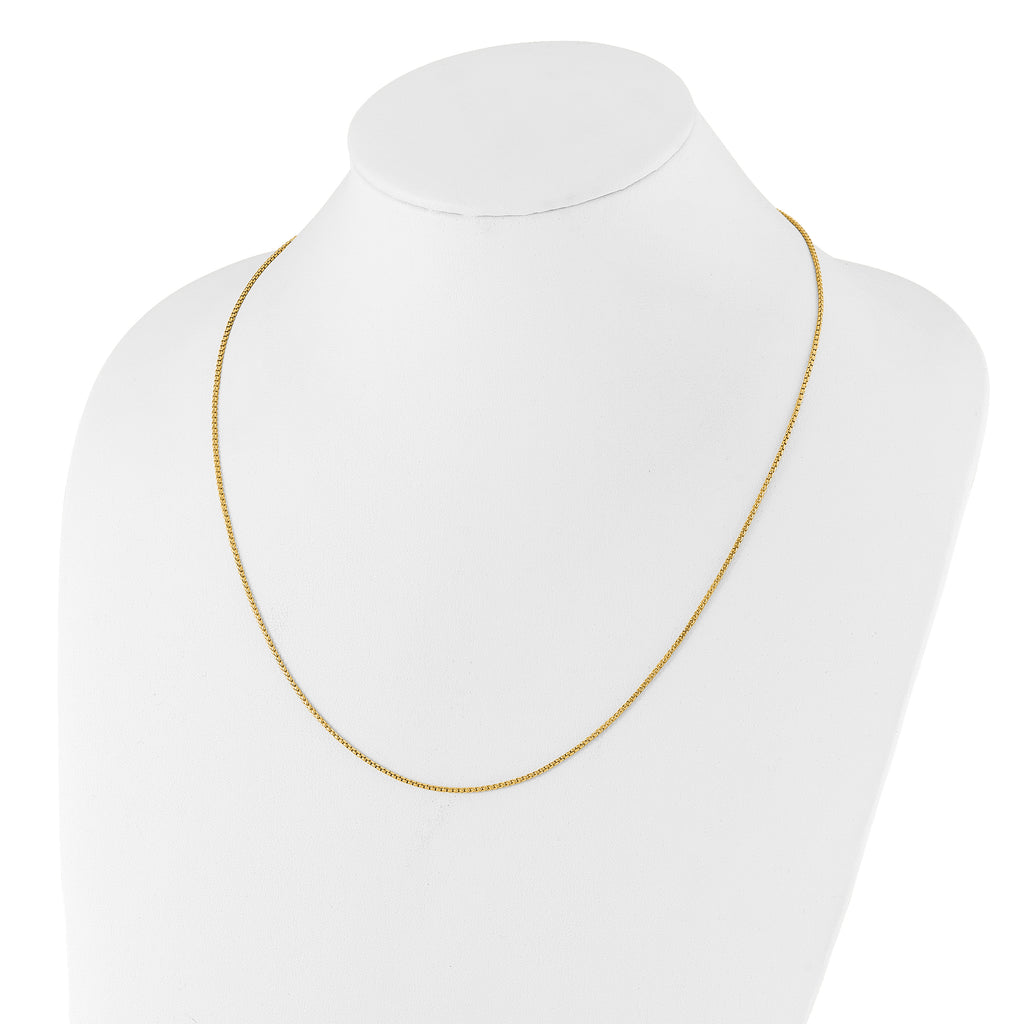 14 Karat Adjustable 1.35mm  Round Box Chain - View 4