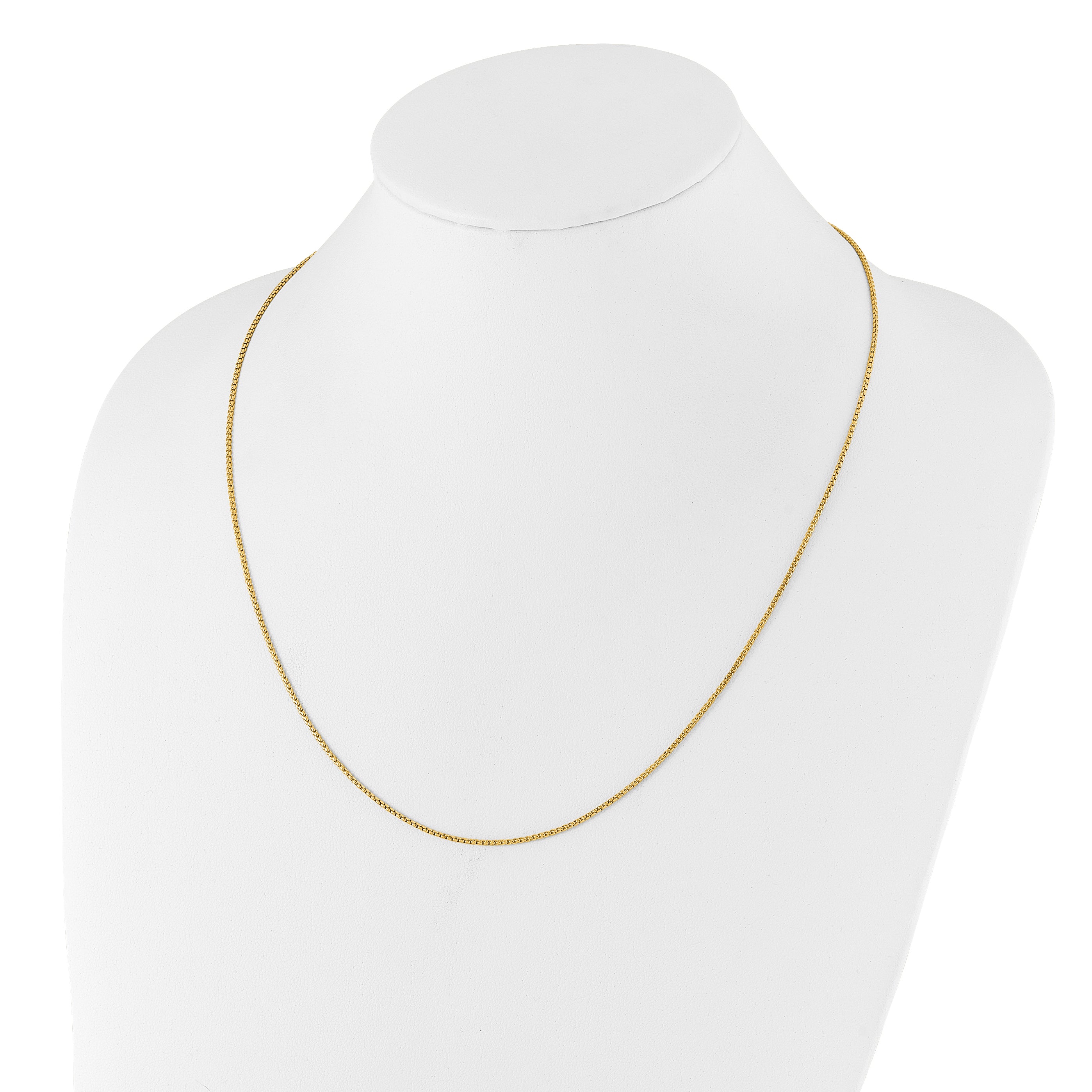 14 Karat Adjustable 1.35mm  Round Box Chain - View 4