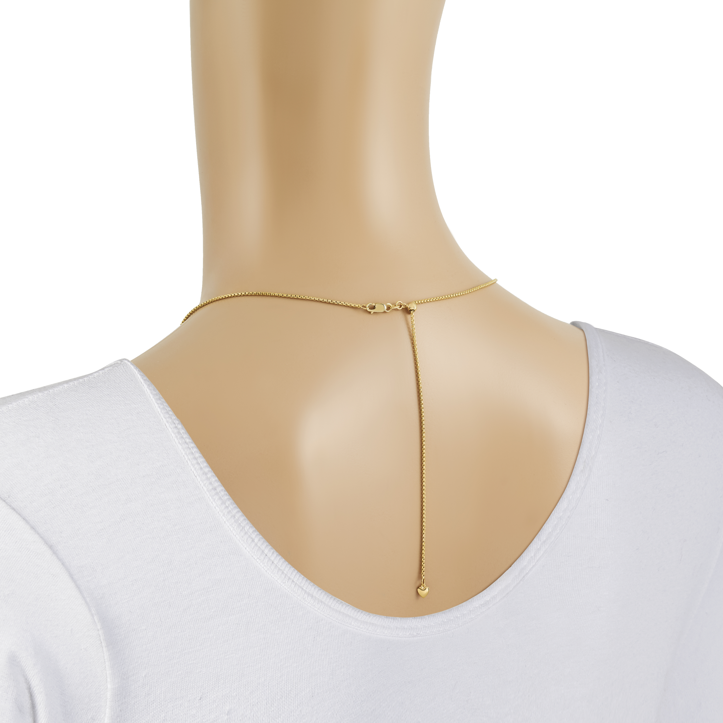 14 Karat Adjustable 1.35mm  Round Box Chain - View 7