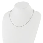 14K White Gold Adjustable 1.35mm  Round Box Chain