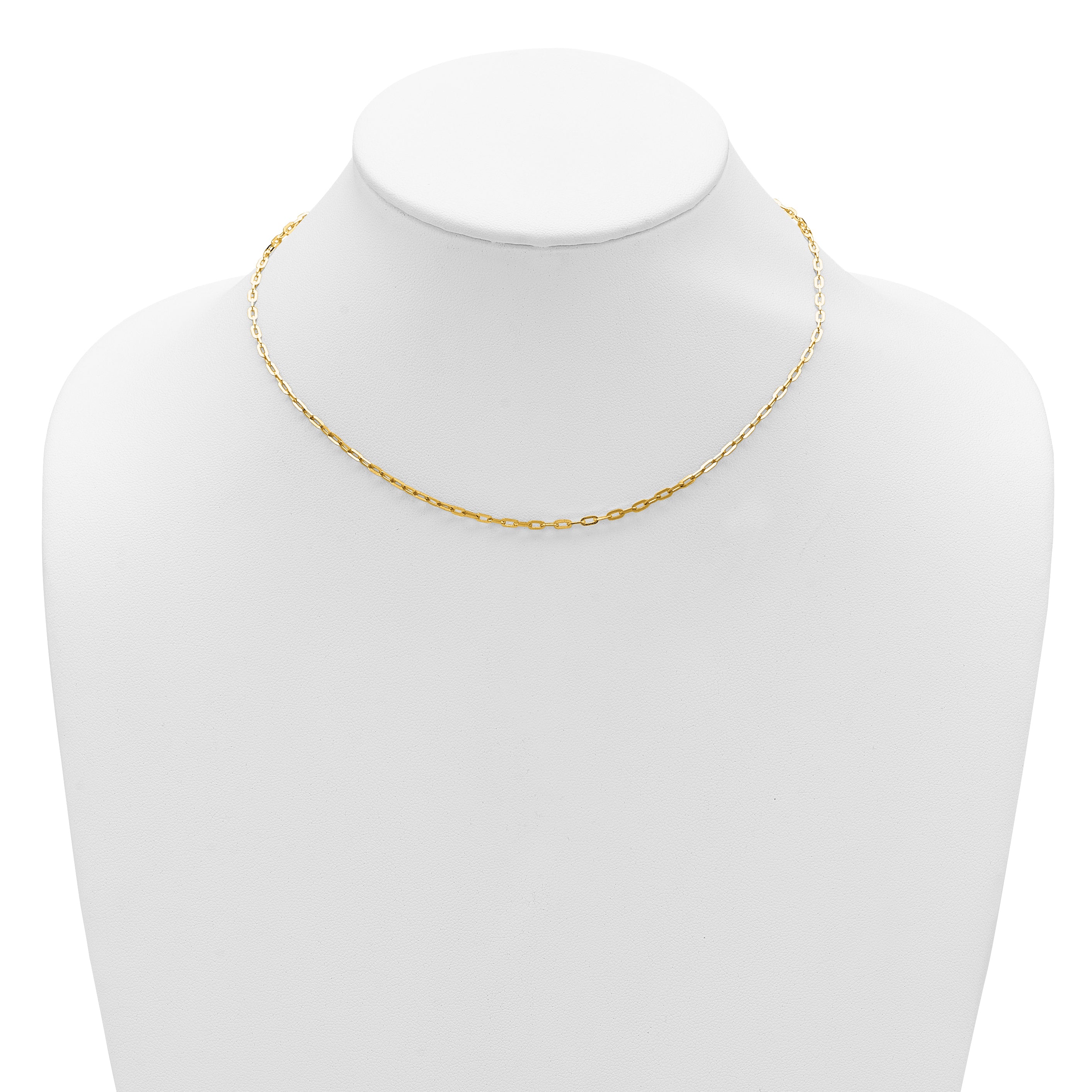 14K 1.1mm Franco 1in+1in Adjustable Chain
