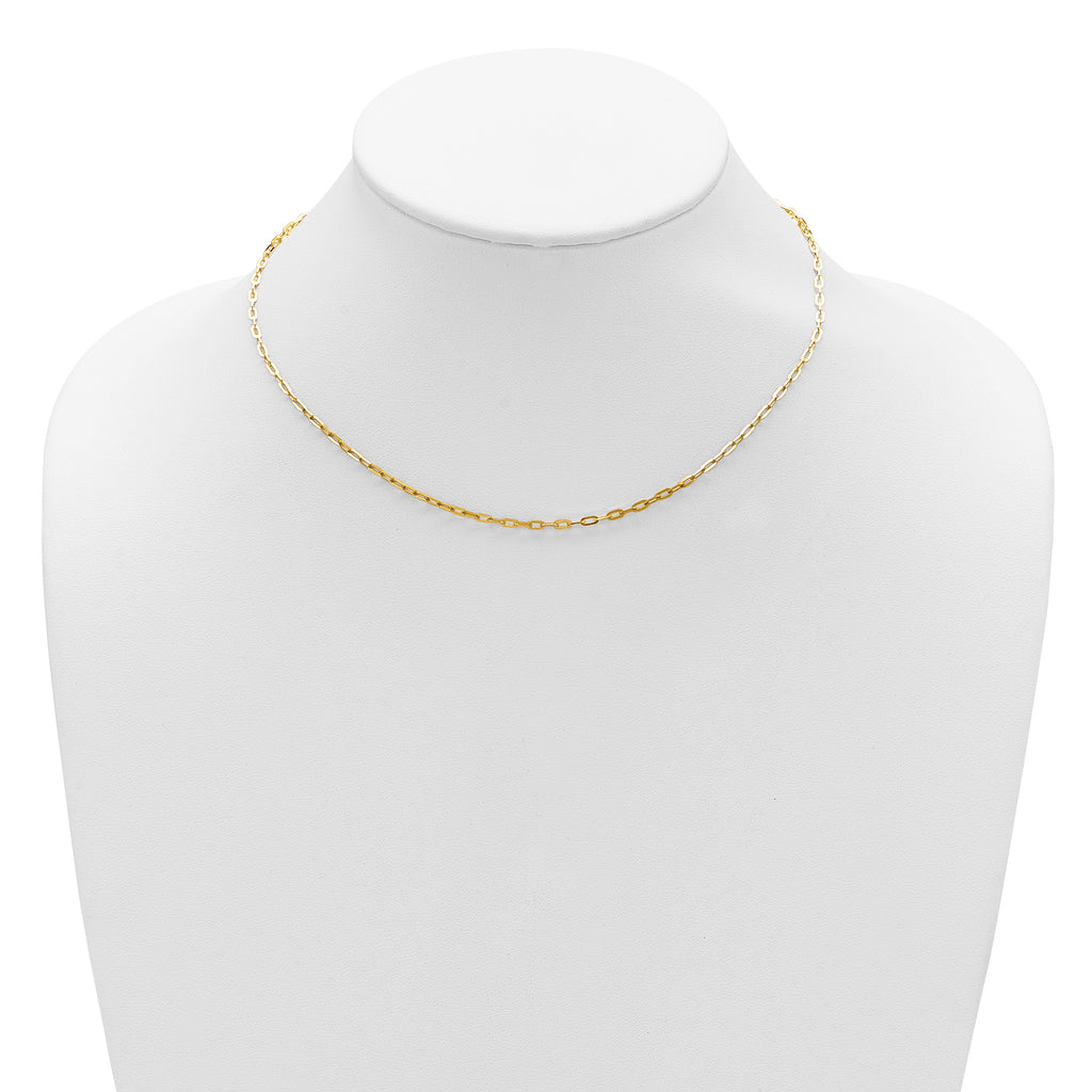 14K 1.1mm Franco 1in+1in Adjustable Chain