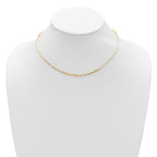 14K 1.1mm Franco 1in+1in Adjustable Chain