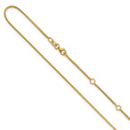 14K 1.1mm Franco 1in+1in Adjustable Chain