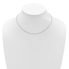 14K White Gold 1.1mm Franco 1in+1in Adjustable Chain