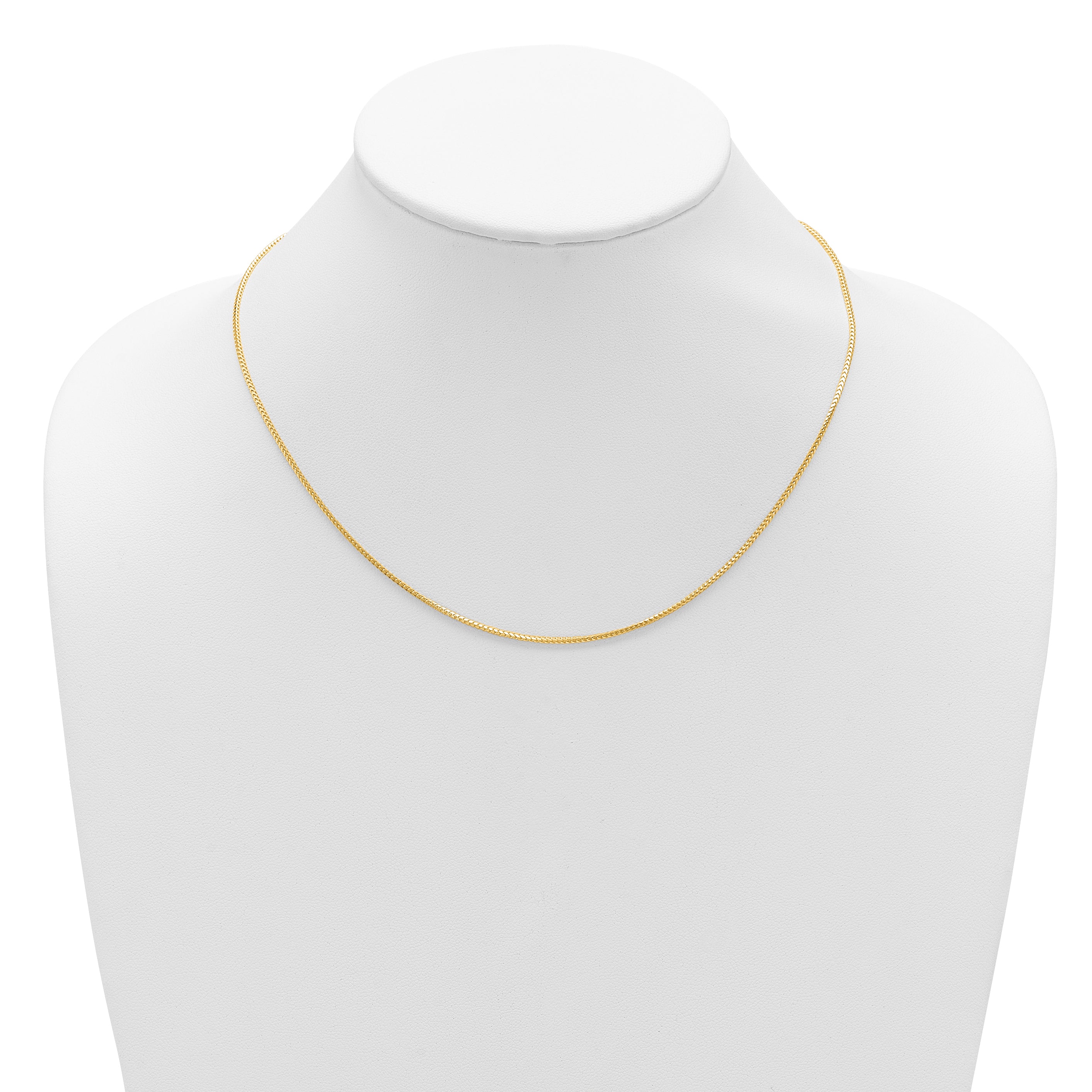 14K 1.25mm Franco 1in+1in Adjustable Chain