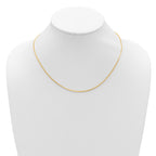 14K 1.25mm Franco 1in+1in Adjustable Chain