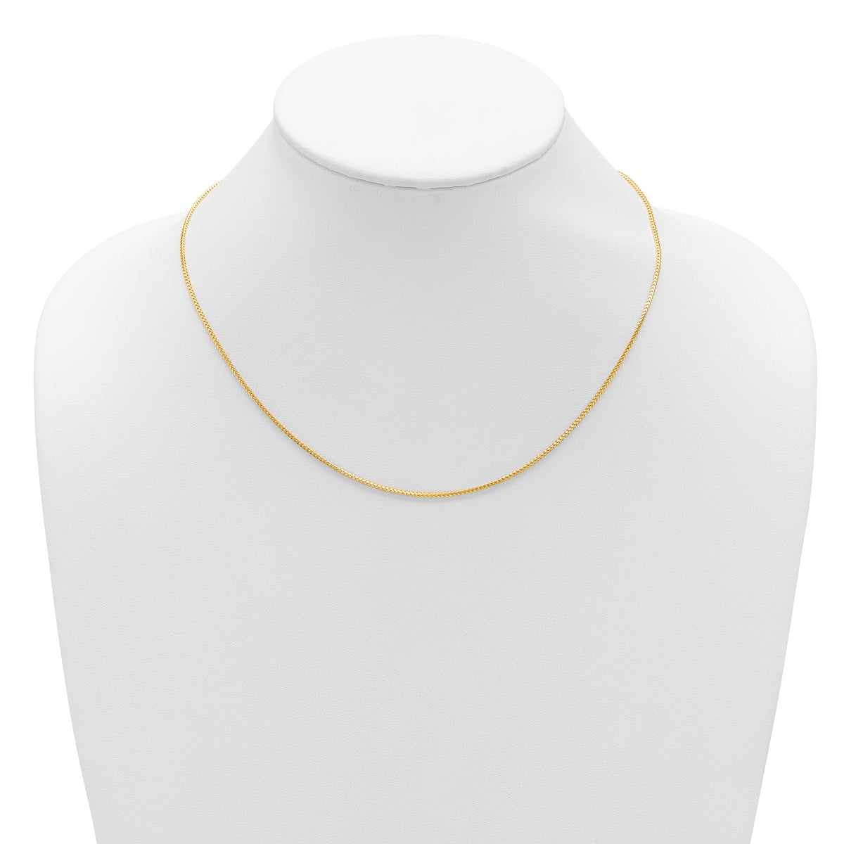 14K 1.25mm Franco 1in+1in Adjustable Chain
