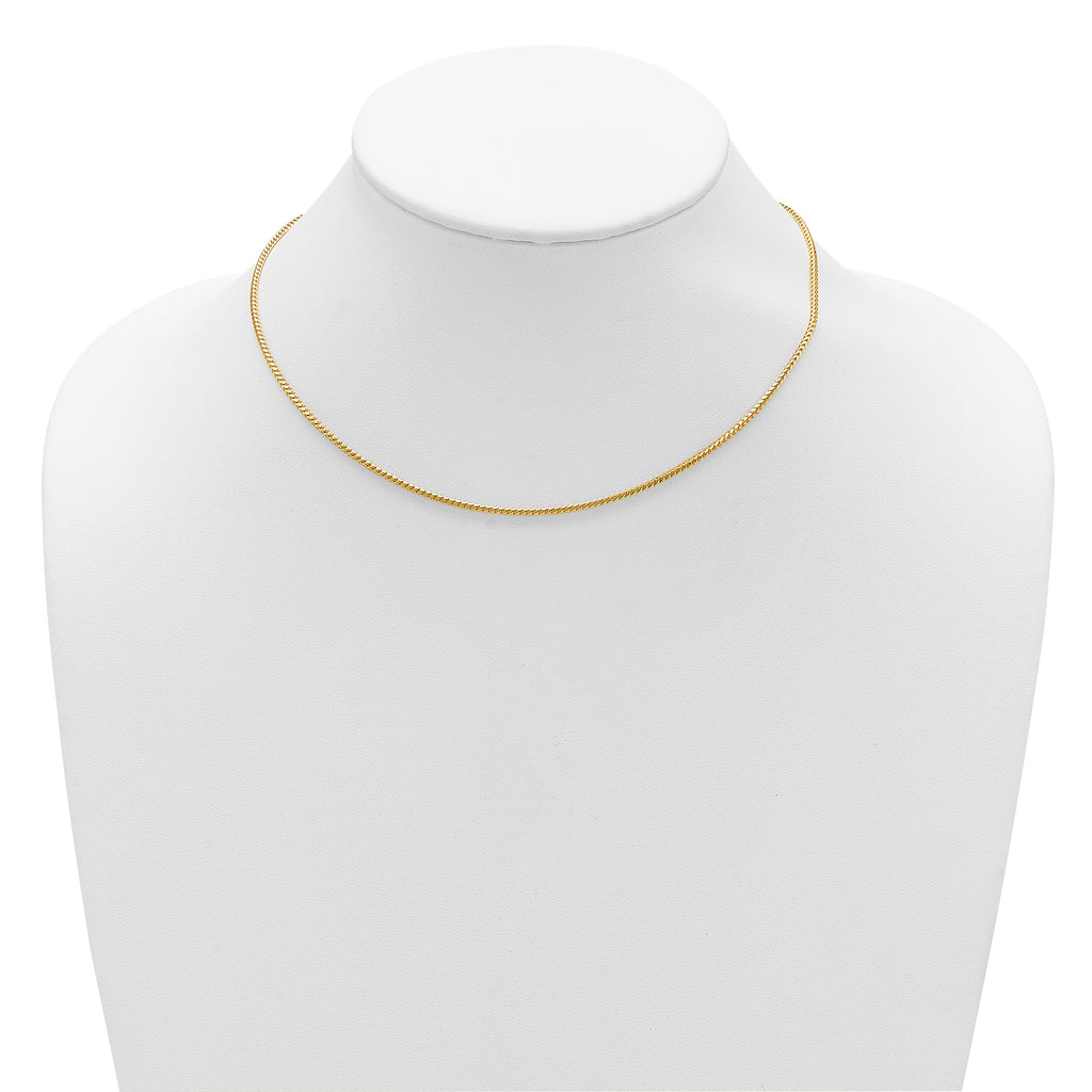 14K 1.5mmmm Franco 1in+1in Adjustable Chain