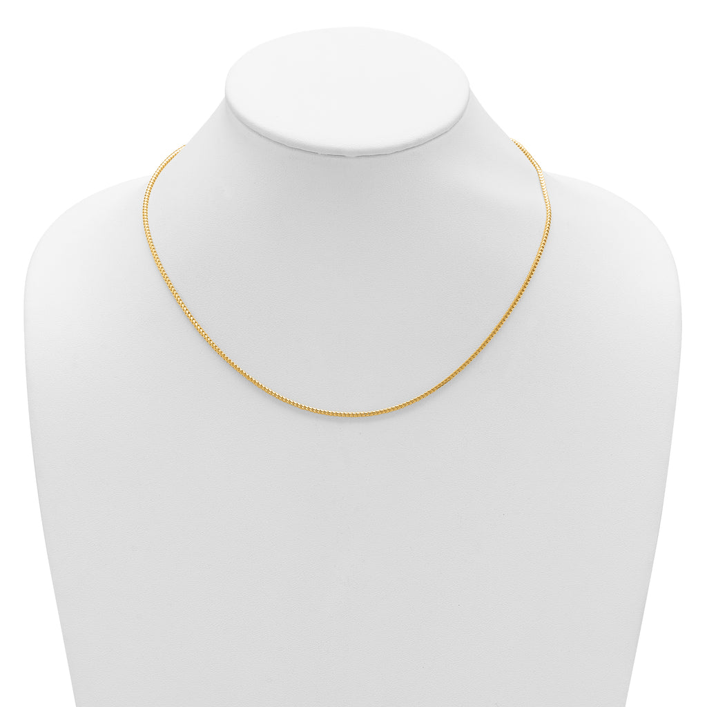 14K 1.5mmmm Franco 1in+1in Adjustable Chain