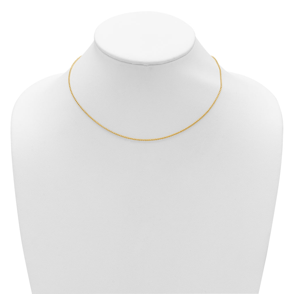 14K 1.15mm D/C Open Franco 1in+1in Adjustable Chain
