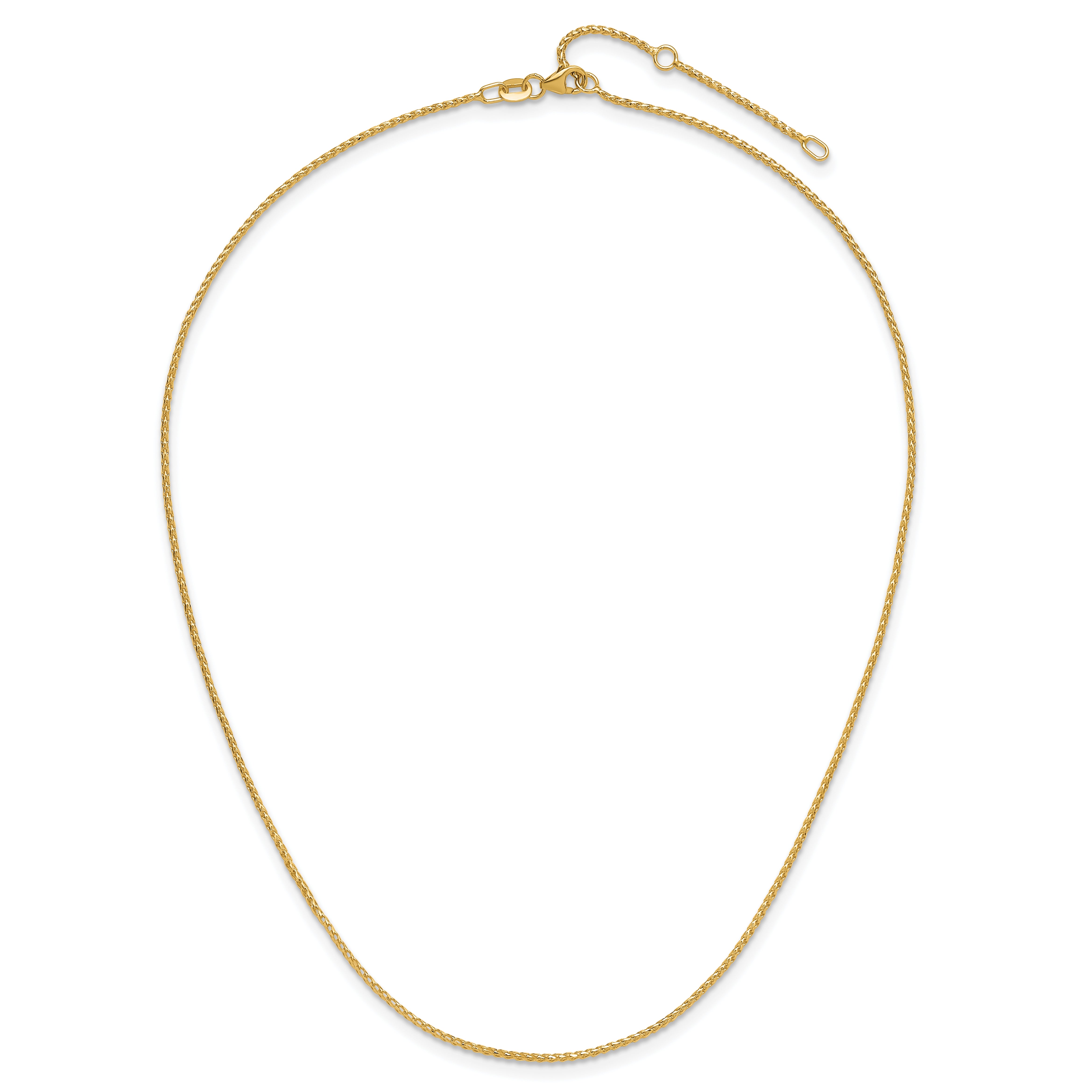 14K 1.15mm D/C Open Franco 1in+1in Adjustable Chain