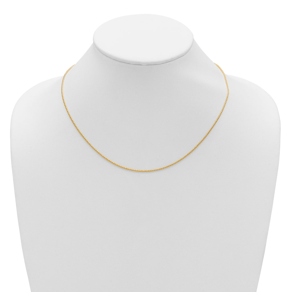 14K 1.15mm D/C Open Franco 1in+1in Adjustable Chain