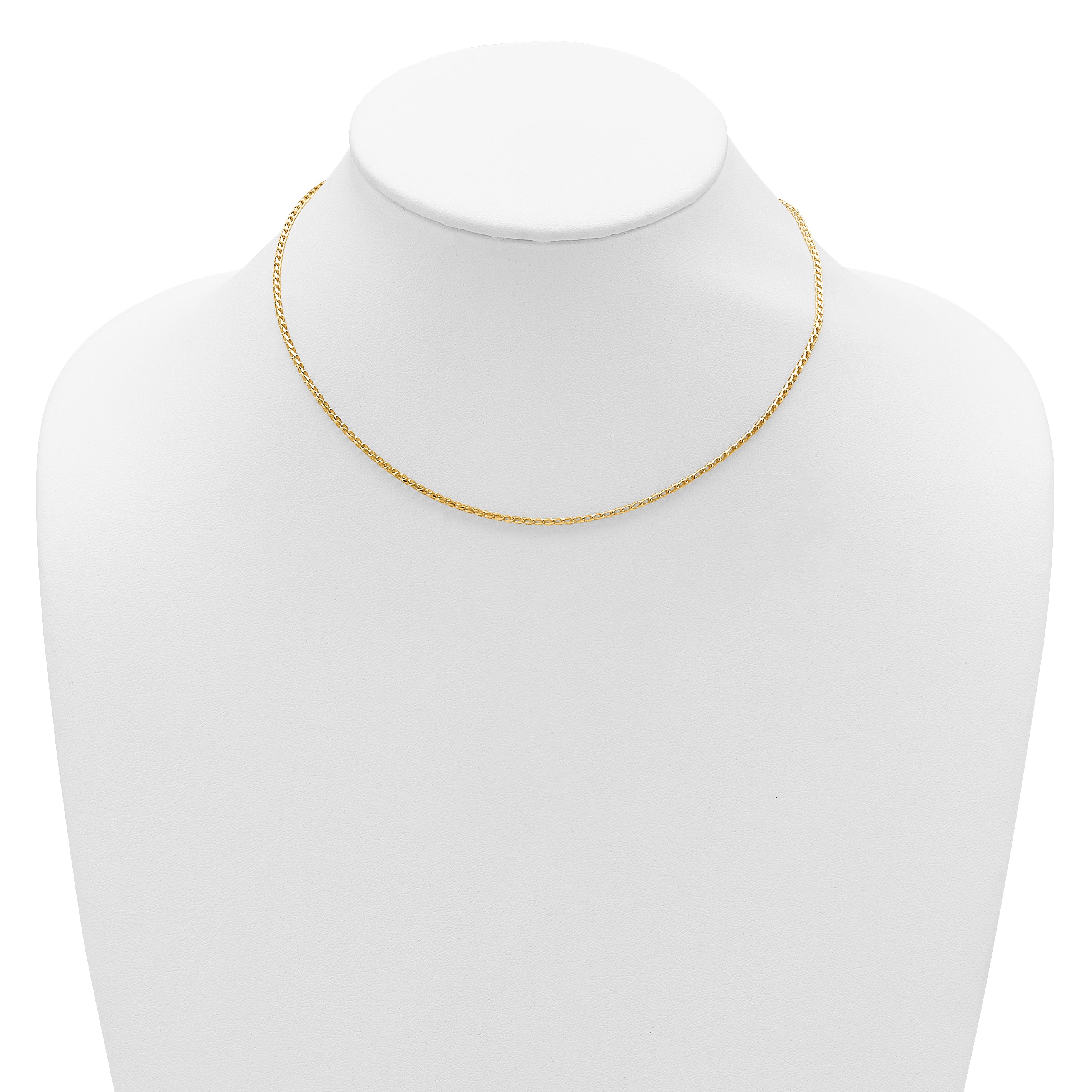14K 1.65mm D/C Open Franco 1in+1in Adjustable Chain