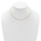14K 1.65mm D/C Open Franco 1in+1in Adjustable Chain