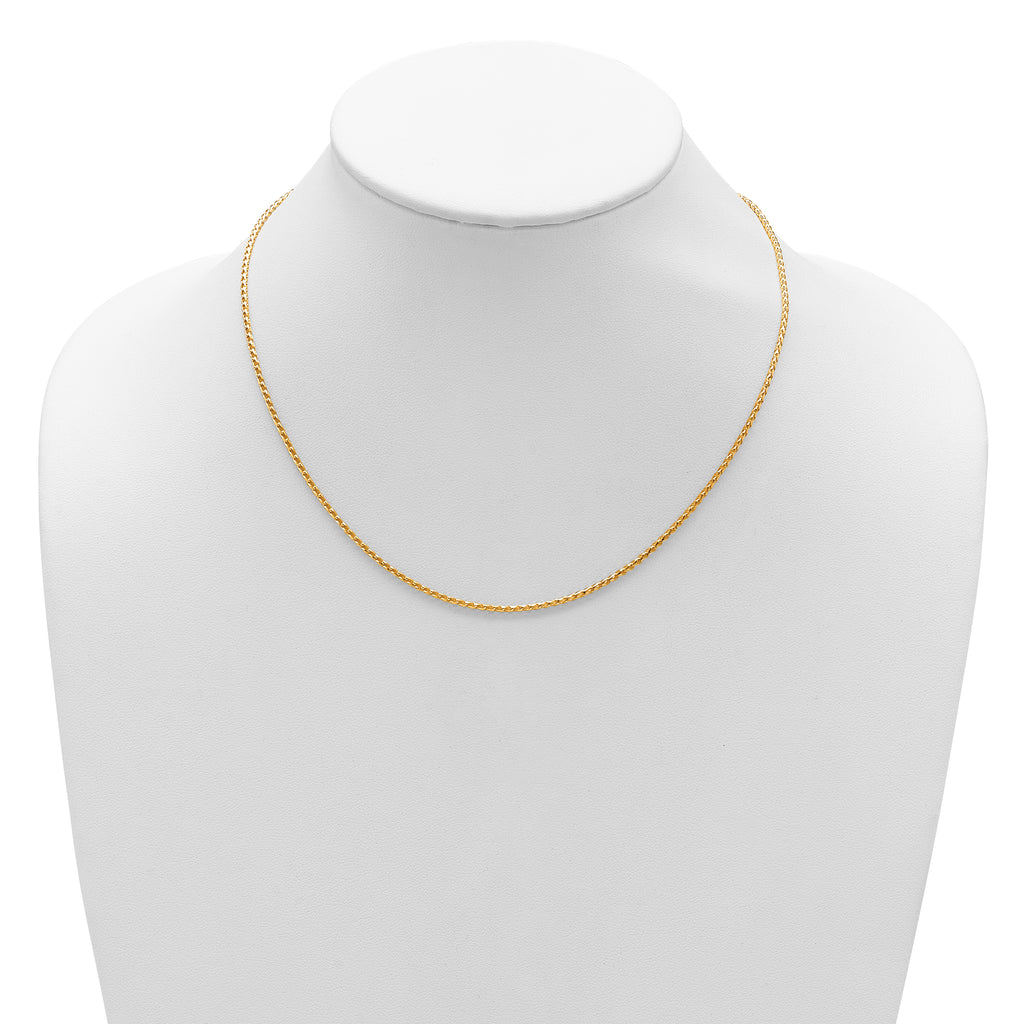 14K 1.65mm D/C Open Franco 1in+1in Adjustable Chain