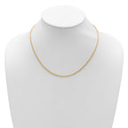 14K 1.65mm D/C Open Franco 1in+1in Adjustable Chain