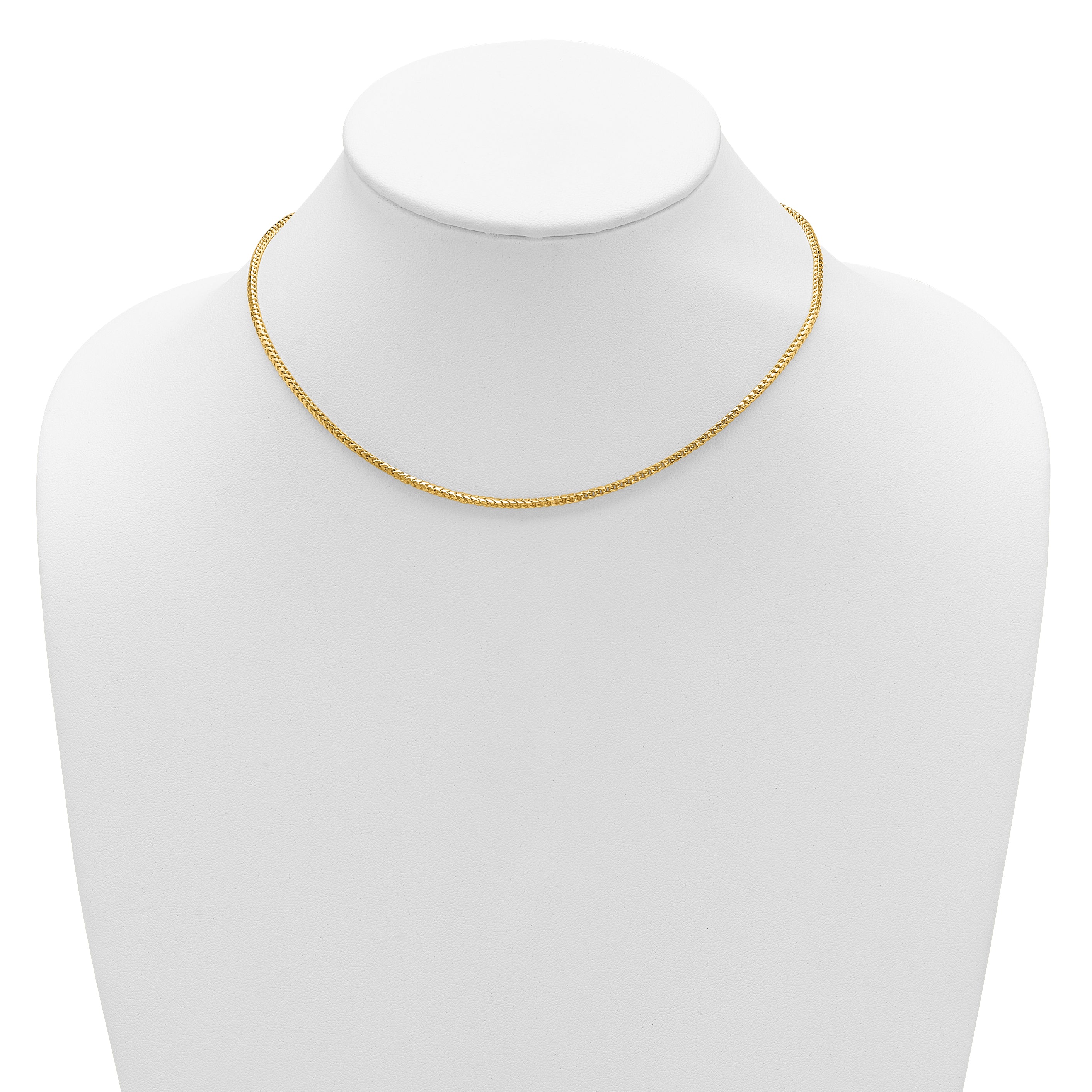 14K 2.1mm D/C Open Franco 1in+1in Adjustable Chain