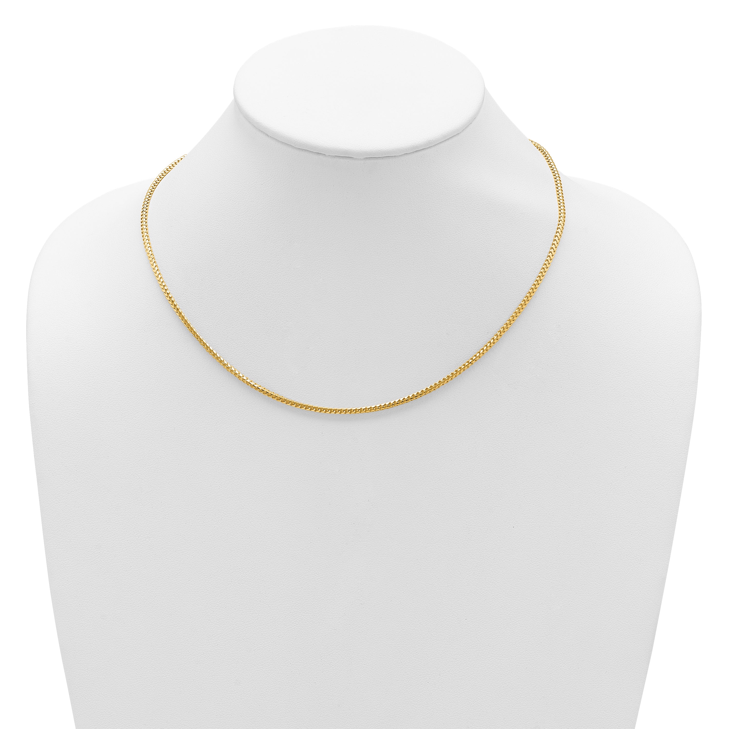 14K 2.1mm D/C Open Franco 1in+1in Adjustable Chain