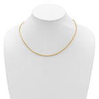 14K 2.1mm D/C Open Franco 1in+1in Adjustable Chain