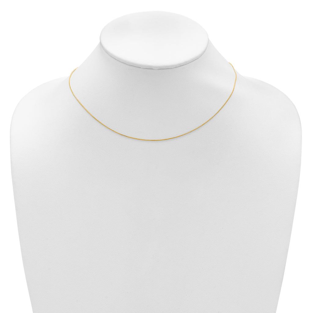 14K .65mm D/C Spiga 1in+1in Adjustable Chain