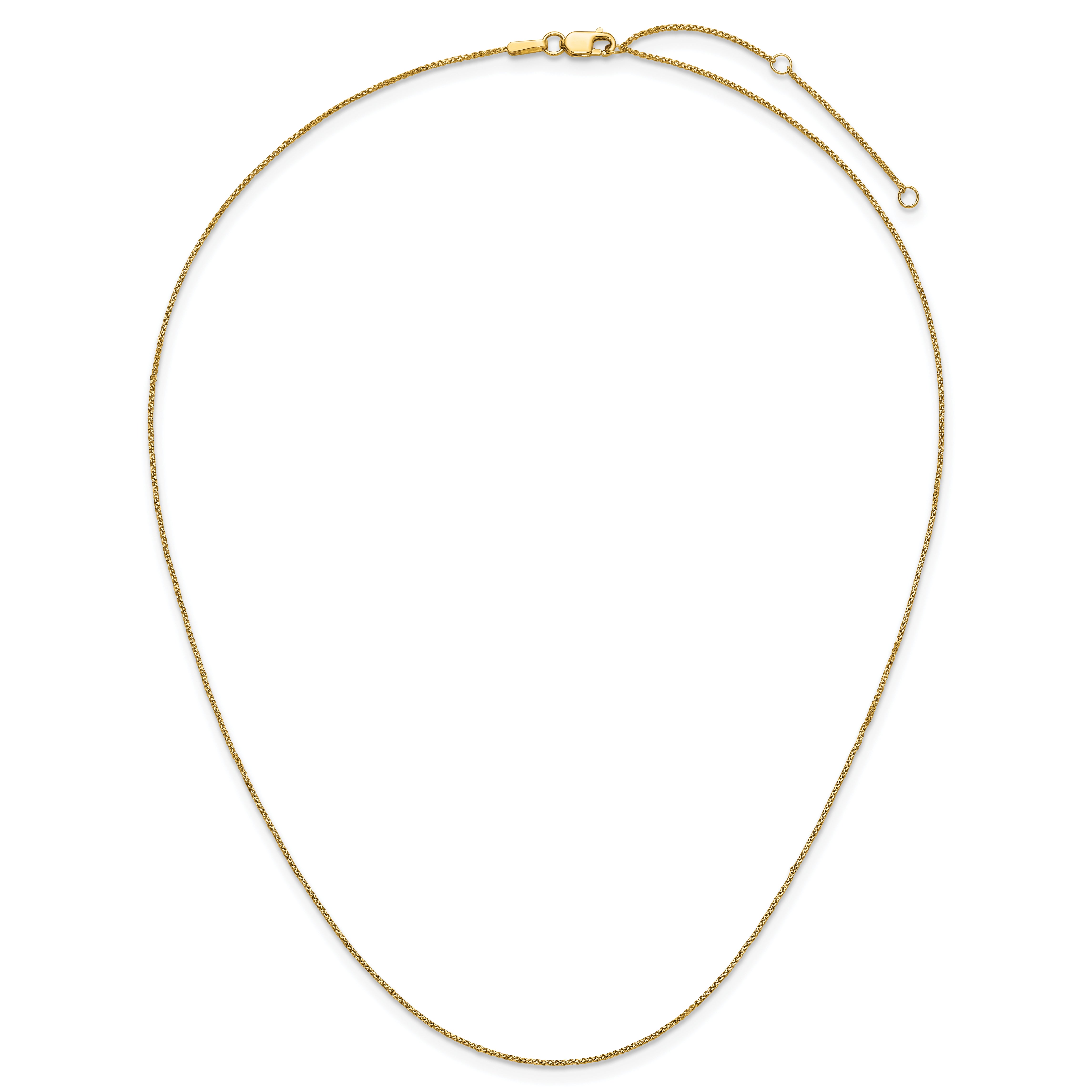 14K .65mm D/C Spiga 1in+1in Adjustable Chain