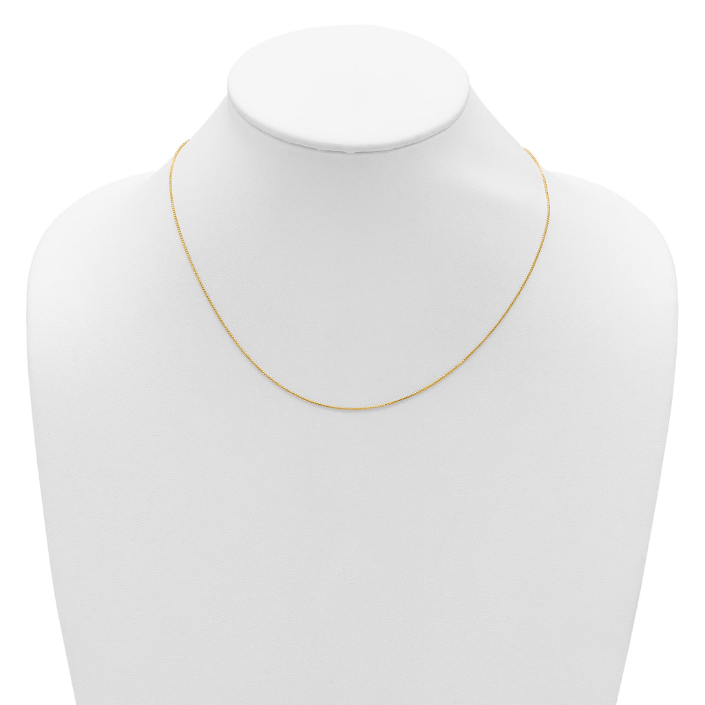 14K .65mm D/C Spiga 1in+1in Adjustable Chain