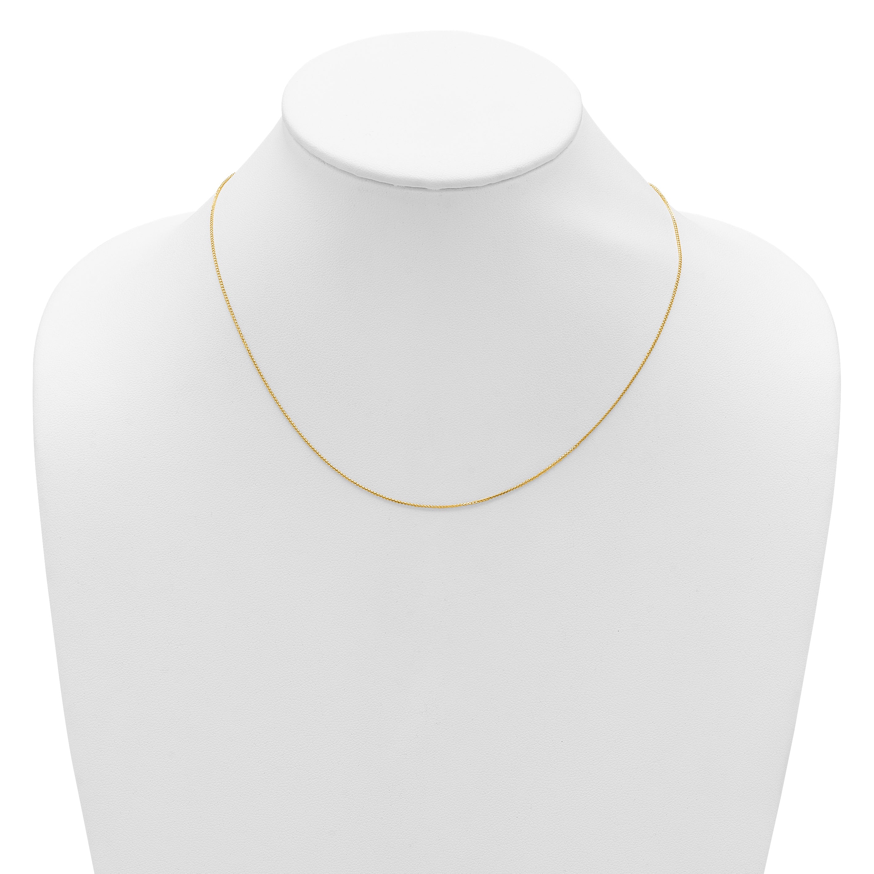 14K .65mm D/C Spiga 1in+1in Adjustable Chain