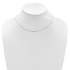 14 Karat White Gold .65mm D/C Spiga 1in+1in Adjustable Chain - View 3